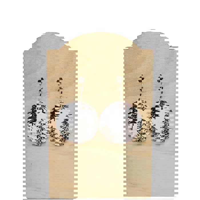 Everyday Round Christmas Tree Earrings