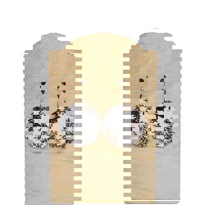 Everyday Round Christmas Tree Earrings