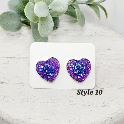 Heart Studs | Style 10