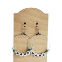  Mama Beaded Hoop Earrings