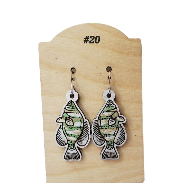 Hand Painted Crappie Earrings