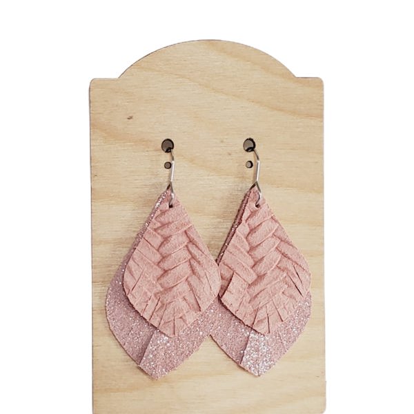 Pink Fringe Earrings