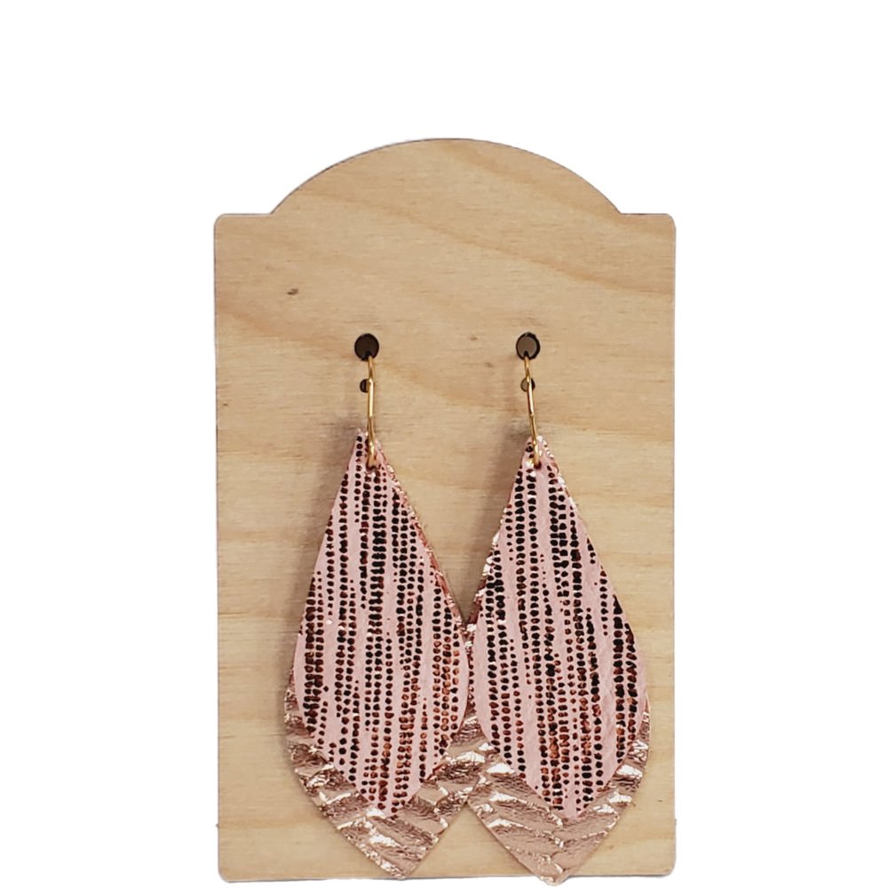 Pink Rose Gold Earrings