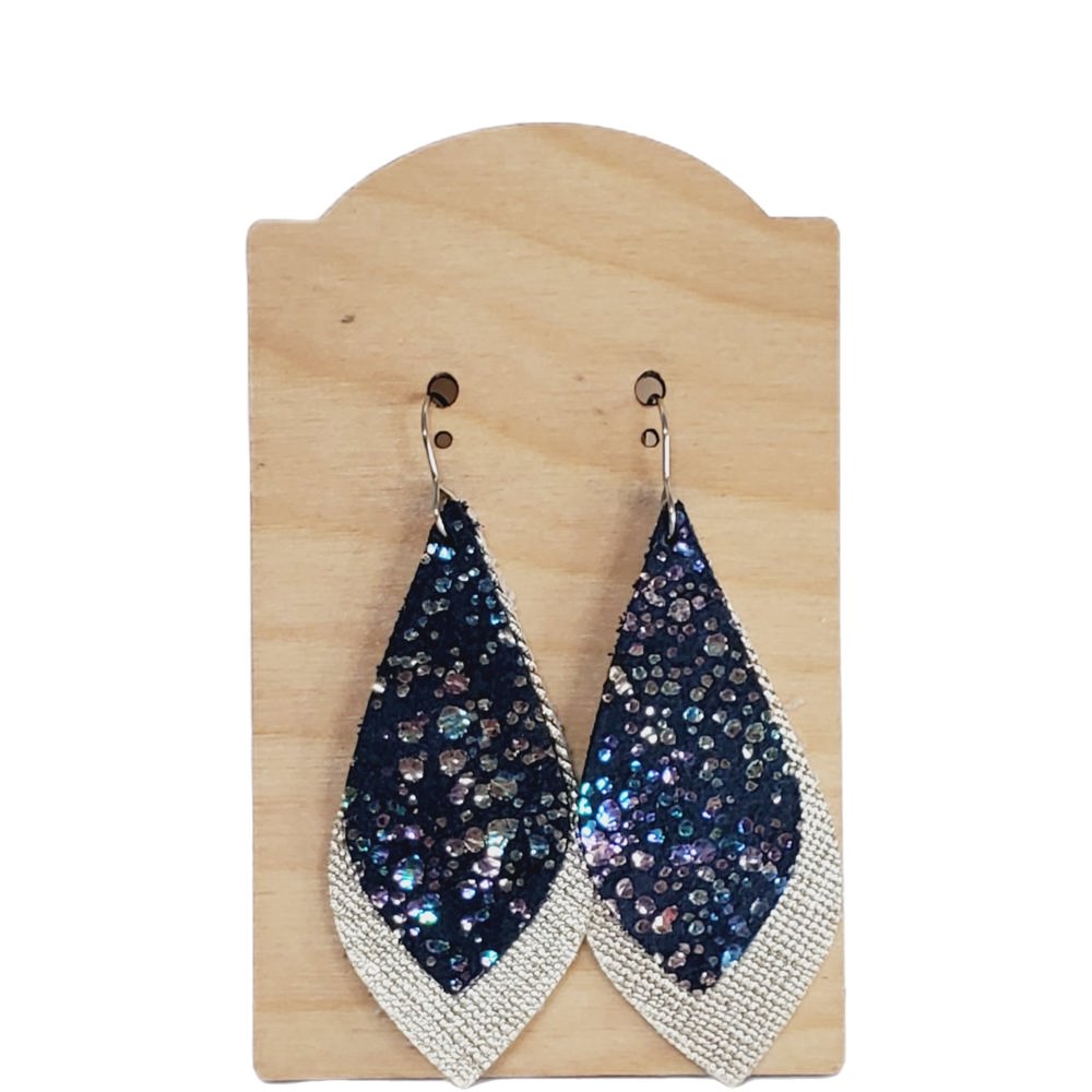 Navy Splash Earrings