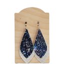  Navy Splash Earrings