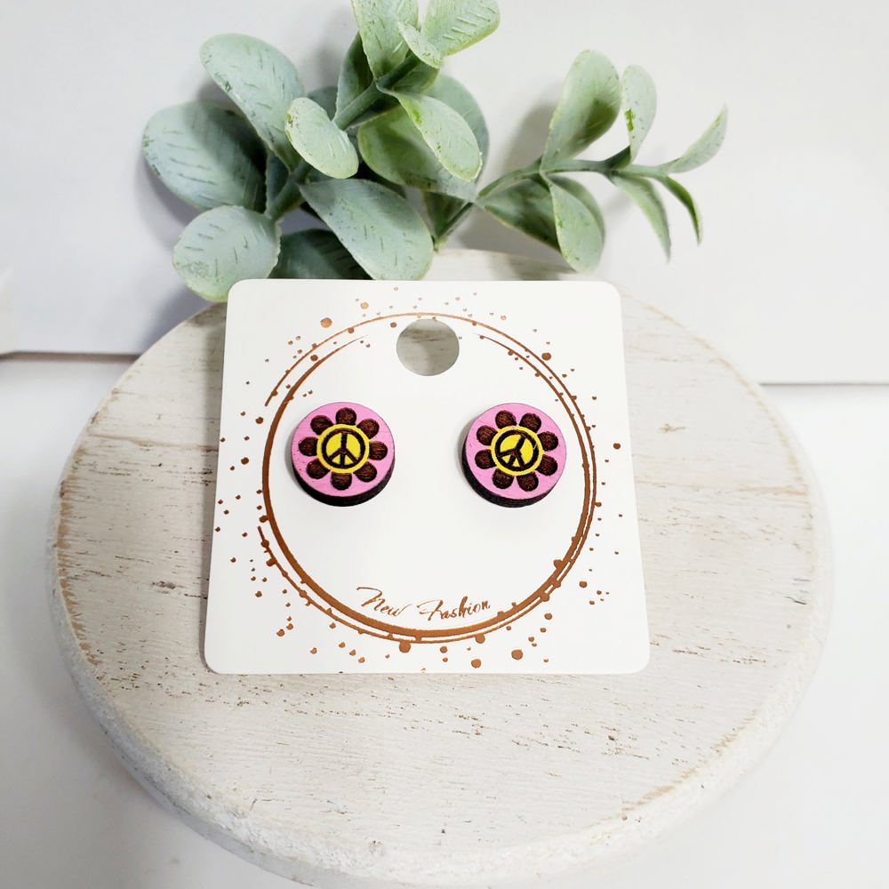 Peace and Flower Studs