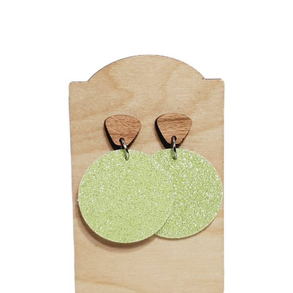 Lime Glitter Earring