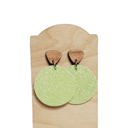  Lime Glitter Earring