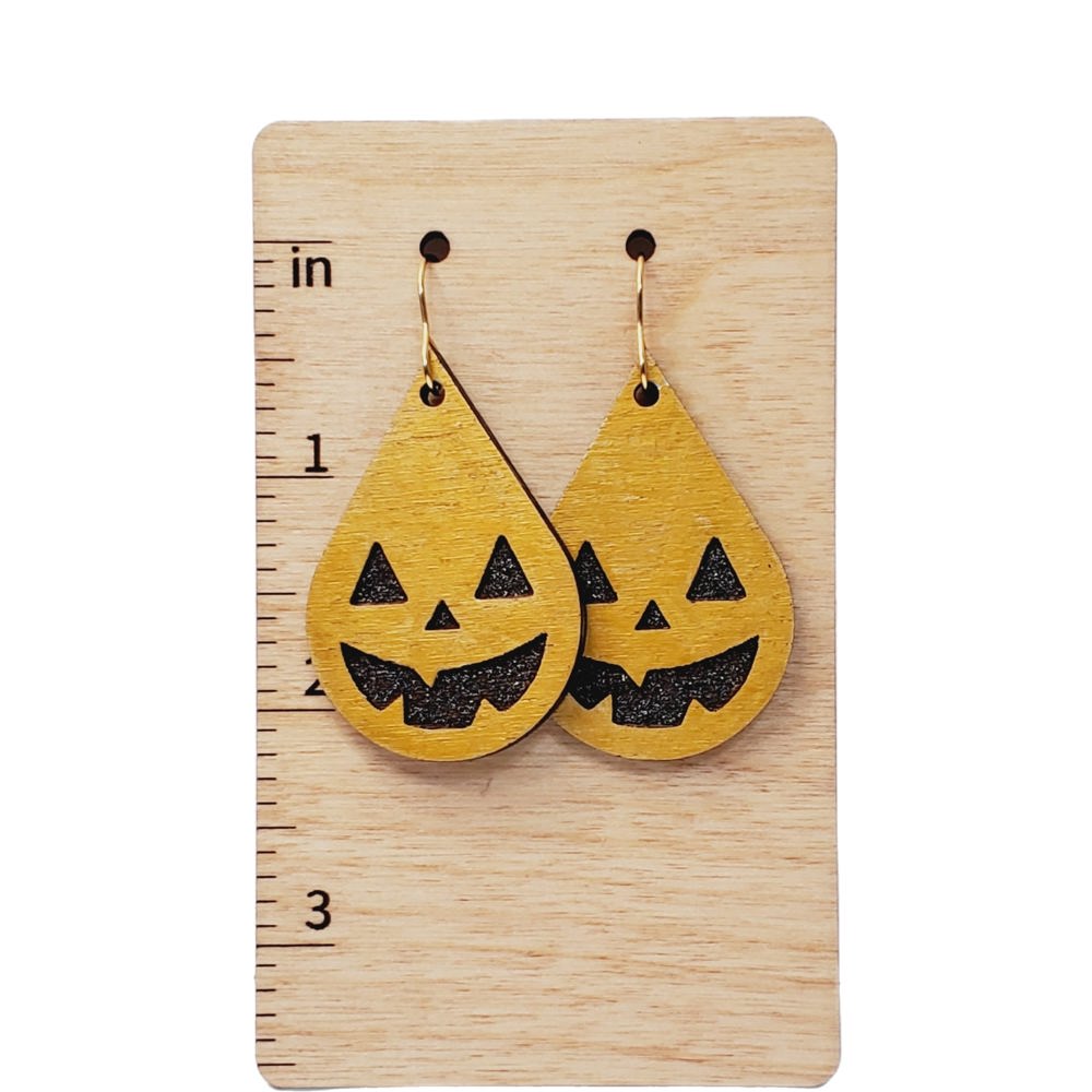 Jack-o-lantern Metallic Earrings