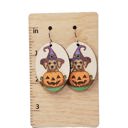  Puppy Carved Pumpkin Earrings