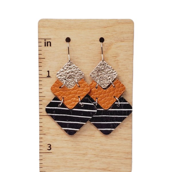 Halloween Chevron Earrings