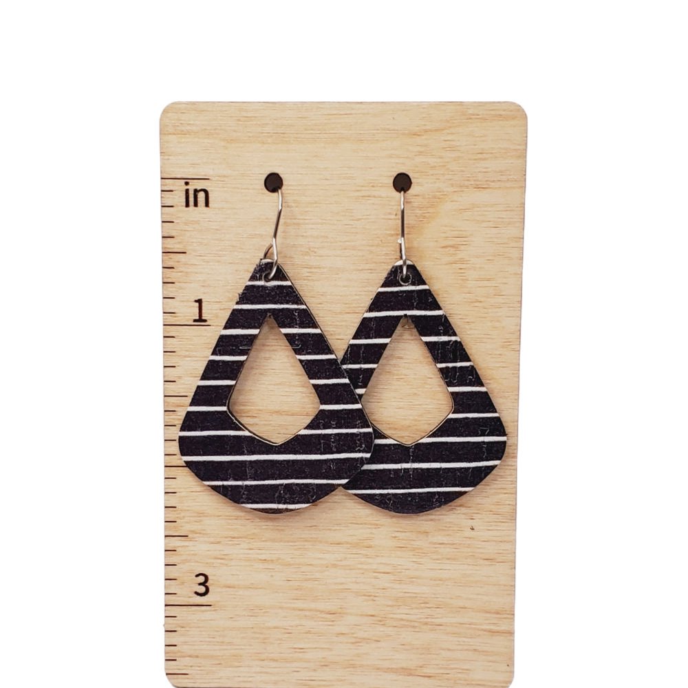 Black & White Stripe Earrings