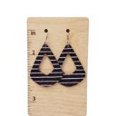  Black & White Stripe Earrings