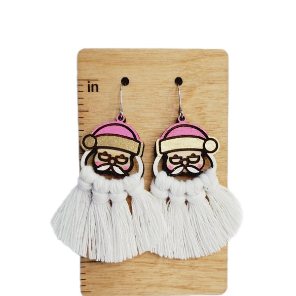 Sassy Santa Macrame Earrings