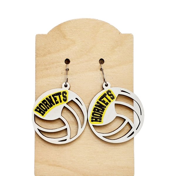 Hornet Volleyball Earrings