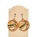  Hornet Basketball Earrings