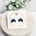  Hand Painted Wood Studs | Blue