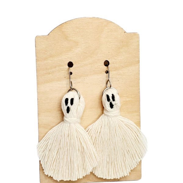 Macrame Ghost Earrings