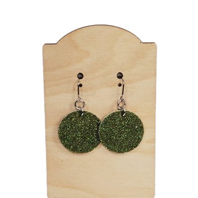 Glitter Green Everyday Earrings