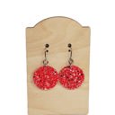  Glitter Red Everyday Earrings