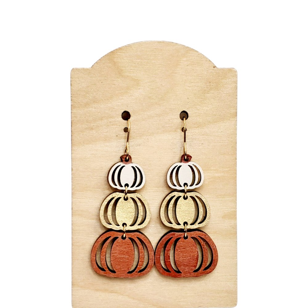 Pumpkin Stack Acrylic Earrings