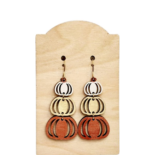 Pumpkin Stack Acrylic Earrings