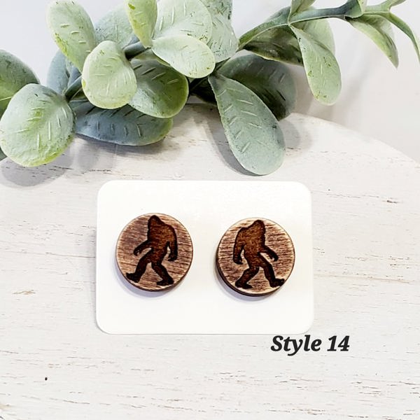 Hand Painted Big Foot Studs