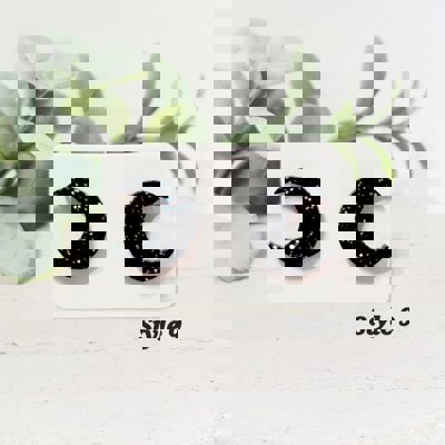 Acrylic Yellow Half Moon Studs