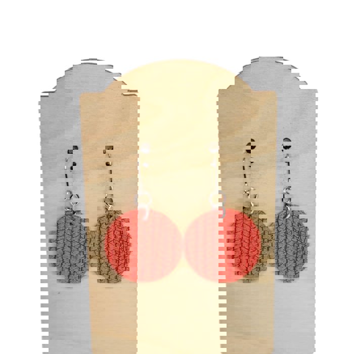 Everyday Round Red Earrings