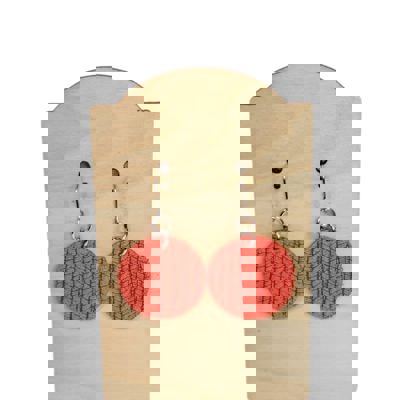 Everyday Round Red Earrings