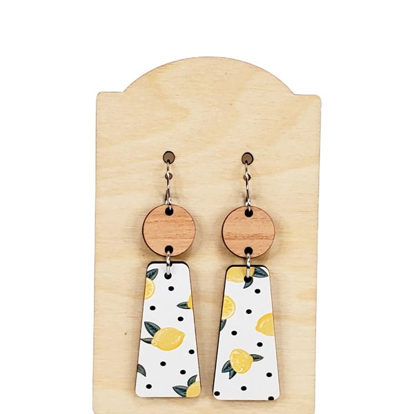 Lemon Wood Earrings