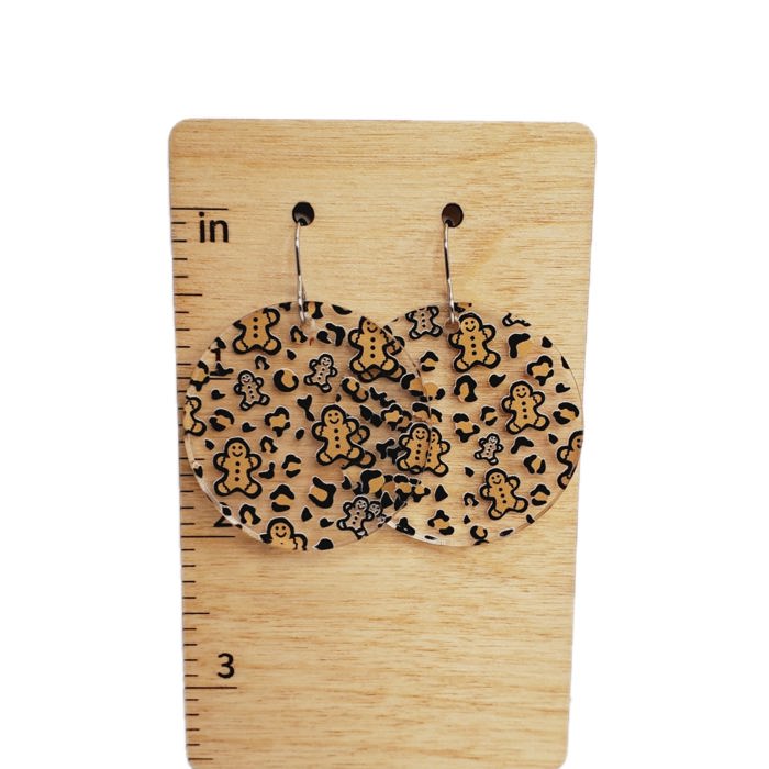 Leopard Gingerbread Earrings