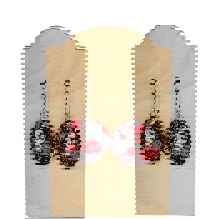 Everyday Round Santa Earrings