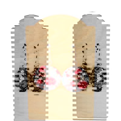 Everyday Round Santa Earrings