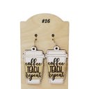  Coffee Teach Repeat Mug Earrings