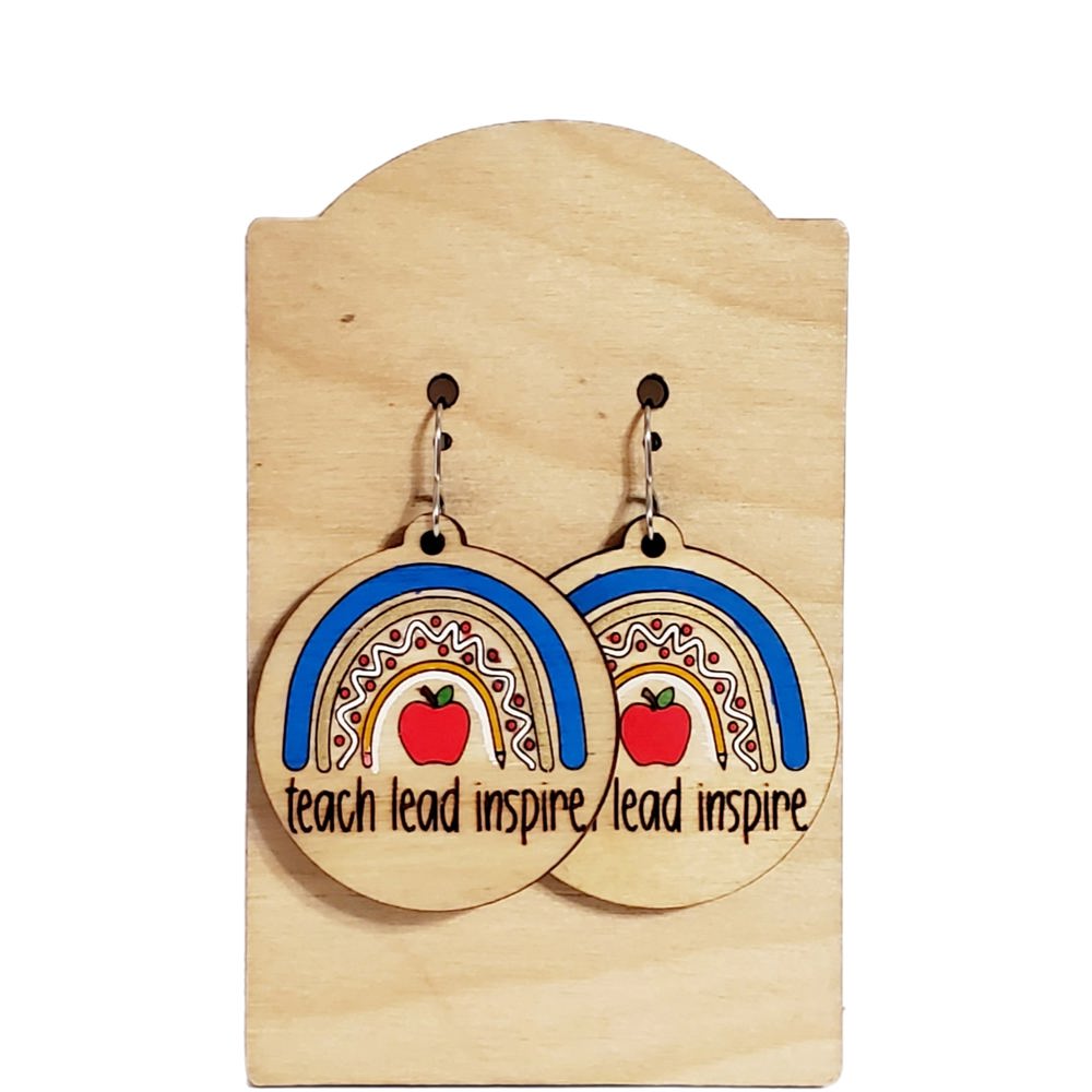 Rainbow Teacher Earrings