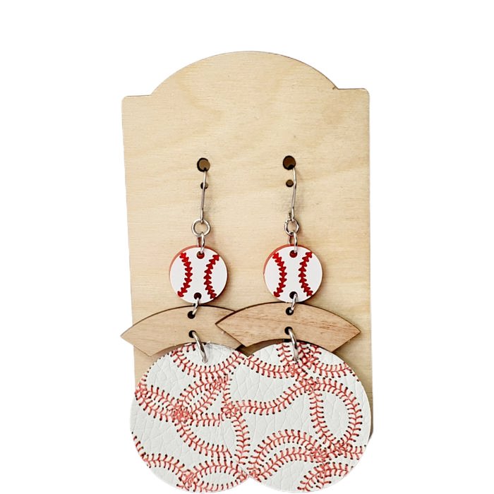 Baseball Leather Earrings