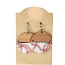  Baseball Leather & Wood Earrings