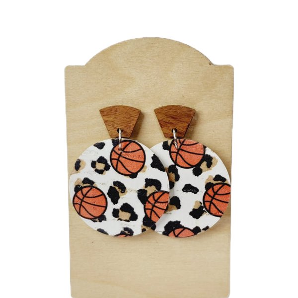 Basketball leopard Stud Earrings