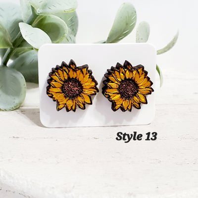 Sunflower Wood Studs