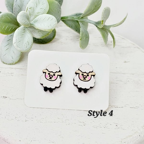 Hand Painted Sheep Studs