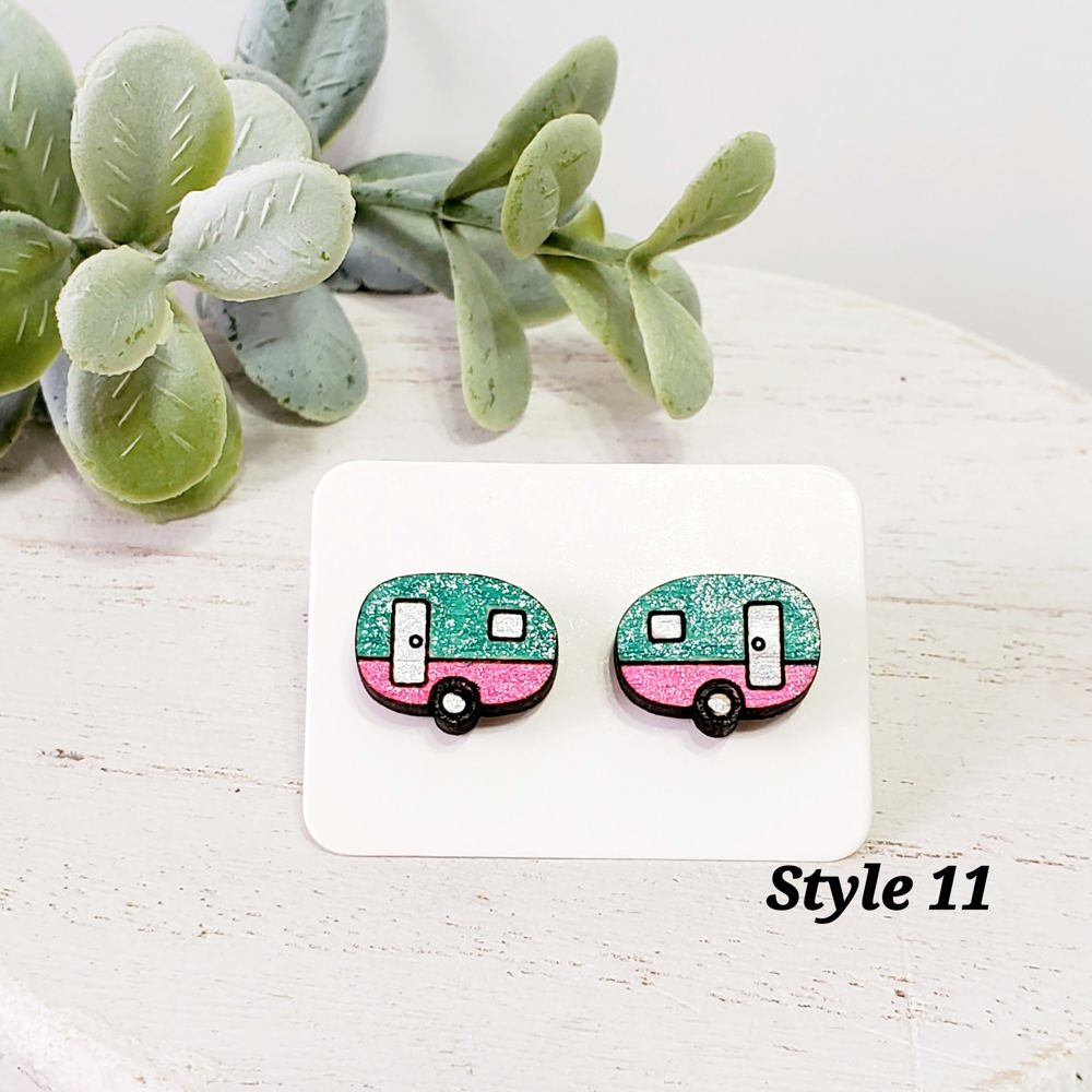 Hand Painted Camper Studs