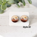  Hand Painted Mountain Studs