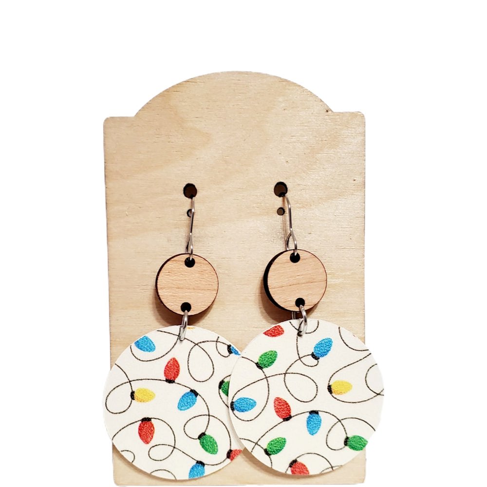 Leather Light Bulb Earrings