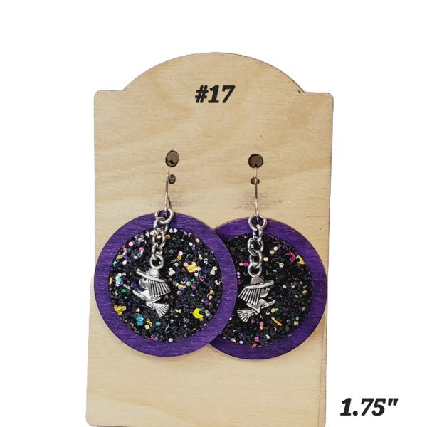 Ride the Witches Broom Earrings