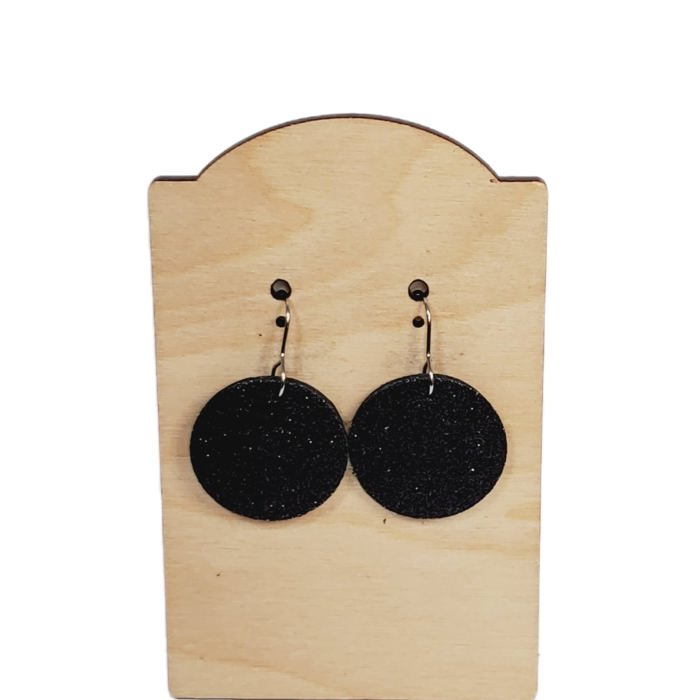 Glitter Black Everyday Earrings