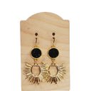  Black and Gold Burst Earrings