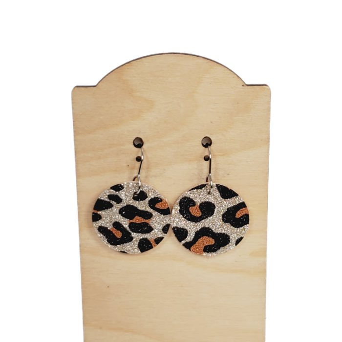 Glitter Leopard Everyday Earrings