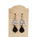  Stacked Black and White Earrings