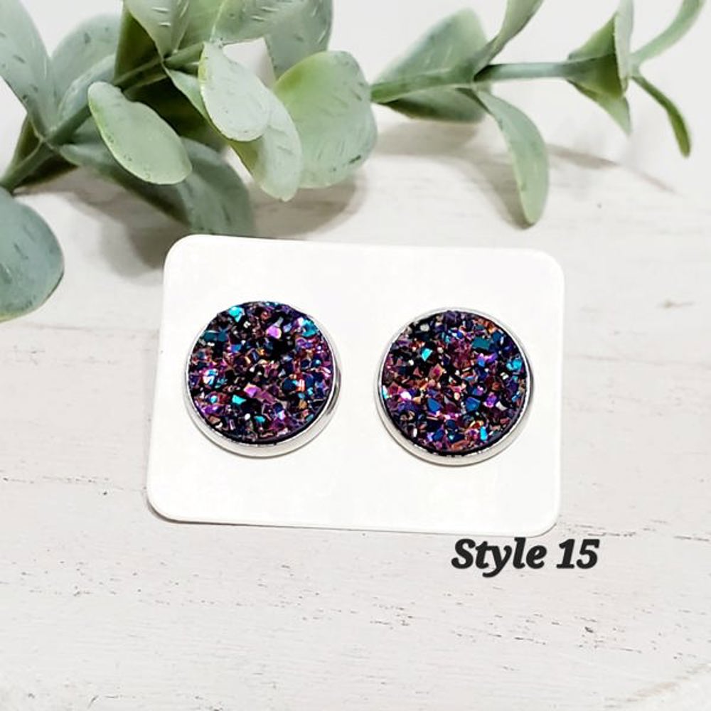 12MM Druzy Studs | 3-Pack